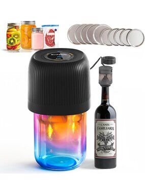 Electric Mason Jar Vacuum Sealer Kit for Food Preservation & Canning - Wide